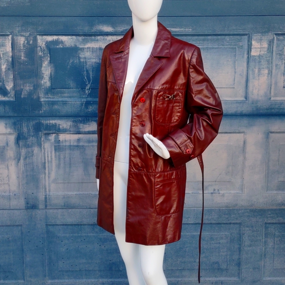 Etienne Aigner Vintage Ladies Luxury Leather 3/4 Coat(Above Thighs) - Picture 7 of 17